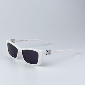 Gucci Women BRAND NEW Sunglasses White Grey Cat Eye GG1681S 006